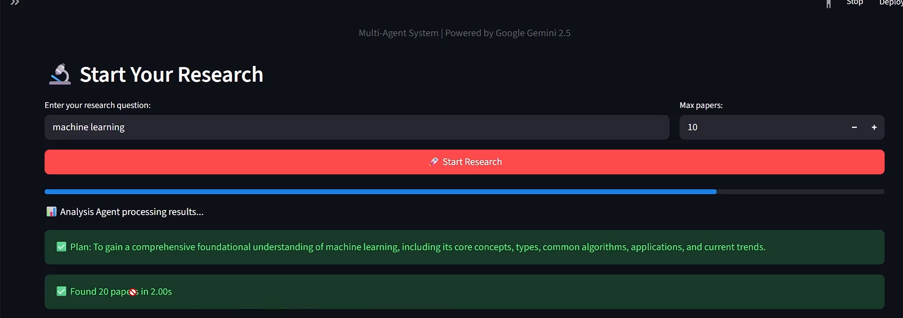 AI Research Assistant project preview